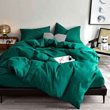 Solid Reversible - 1 Duvet Cover Set - Without Filling