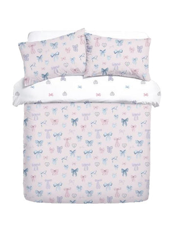 Bows (front print only )Kids Comforter\Duvet Set