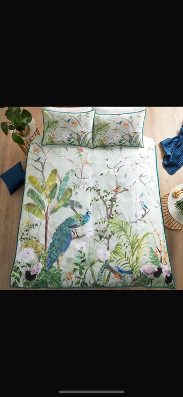Peackock Cotton Sateen Set