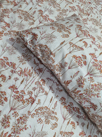 Rusty Flowers Cotton Sateen Set