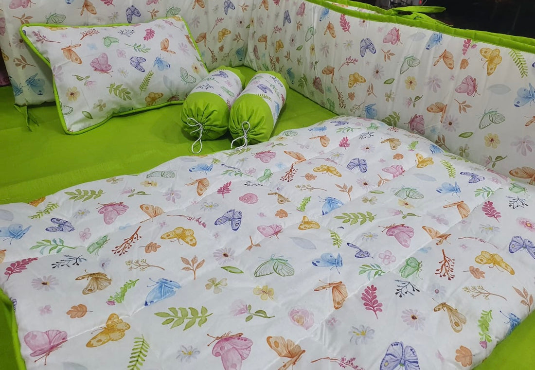 Butterflies Cot Bedding Set