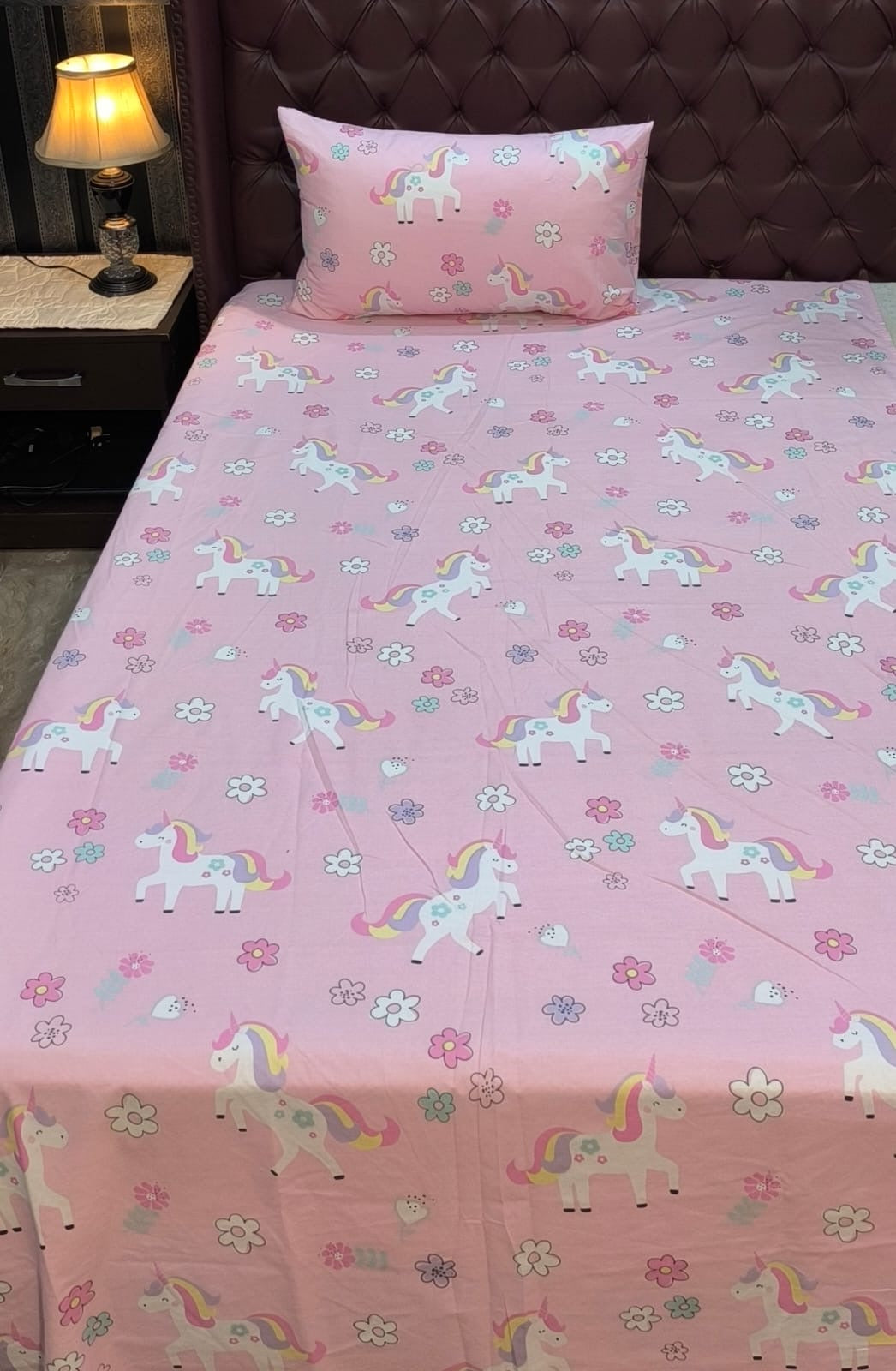 Unicorn Kids Cotton  Bedsheet