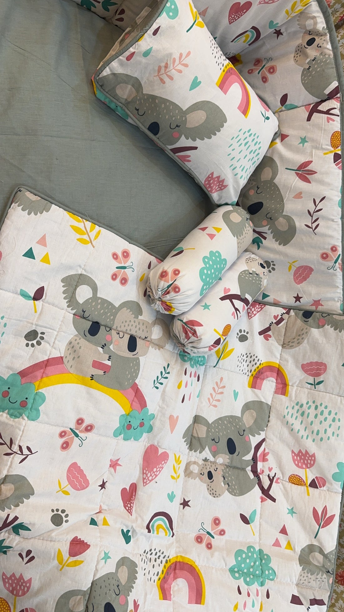 Koala white Cot Bedding Set