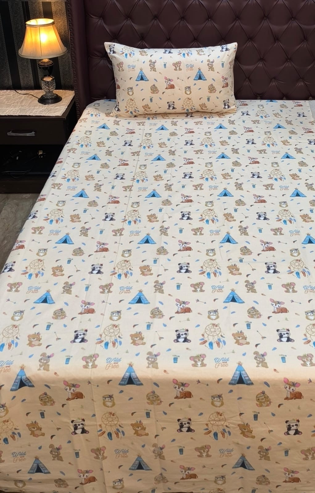 Teddy Kids Cotton  Bedsheet