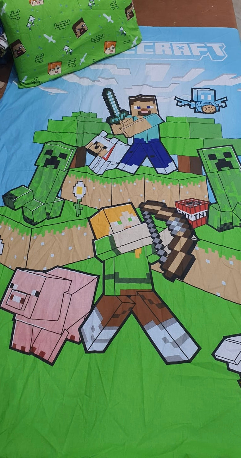 Mine craft Kids Cotton  Bedsheet