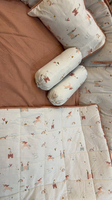 Unicorn & castle Cot Bedding Set
