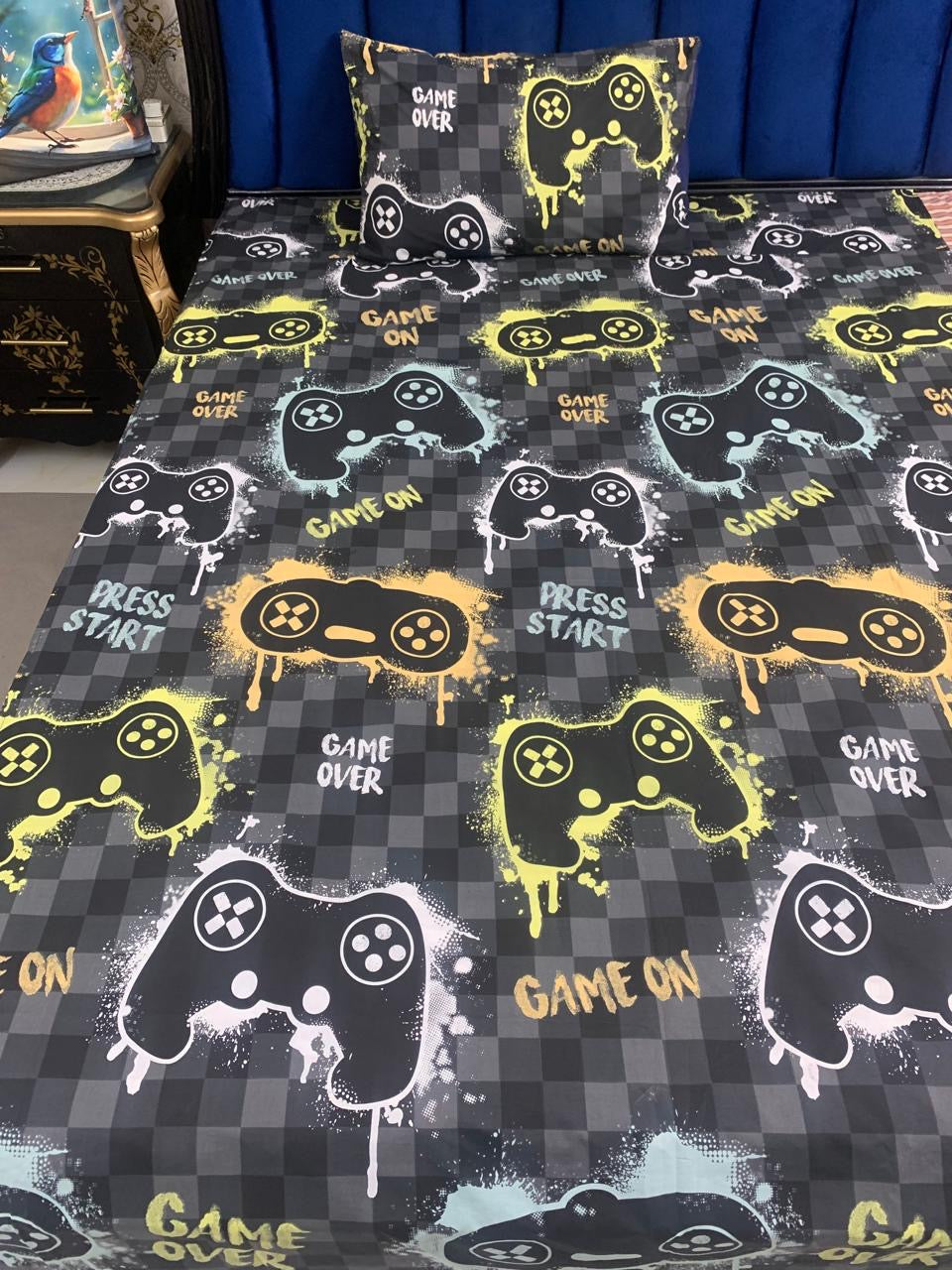 Gamer Kids Cotton  Bedsheet