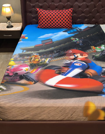Mario Kids Cotton  Bedsheet