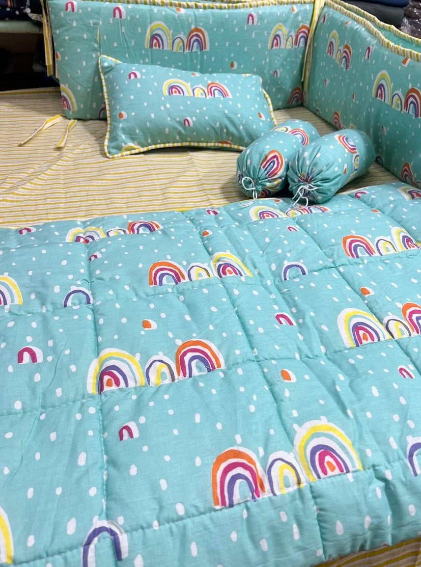 Rainbows Star cot  Bedding Set