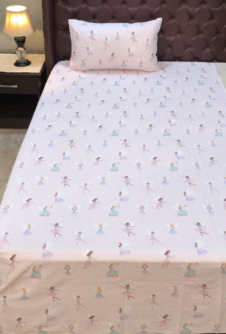 Fairy  Kids cotton Percale Bedsheet