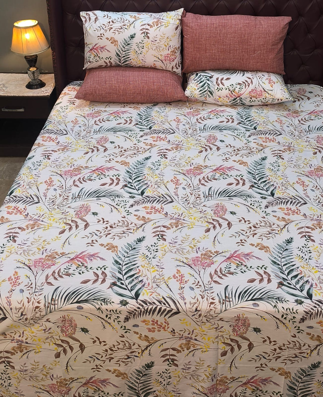 Floral Cotton Bed Sheet