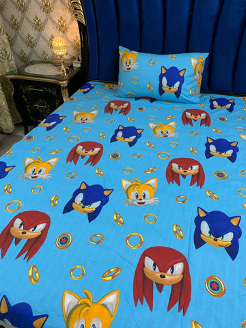 Sonic  Kids cotton Bedsheet