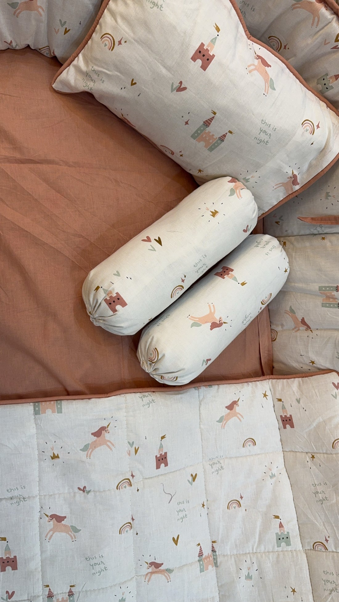 Unicorn & castle Cot Bedding Set
