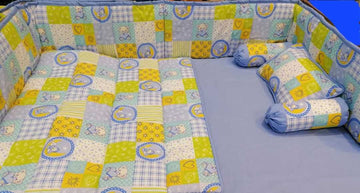 Yellow Tiles Cot Bedding Set