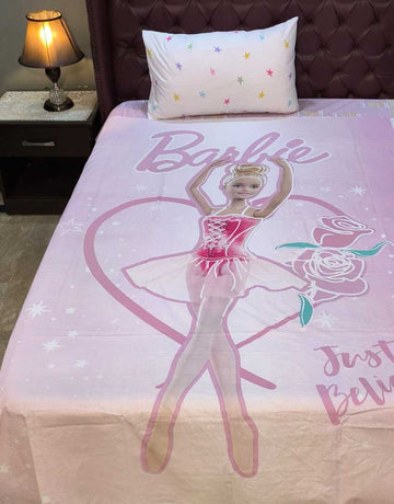 Barbie Kids cotton Bedsheet