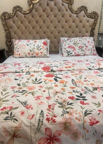 Falling petals  Dunelm King Size Comforter Set - With Filling