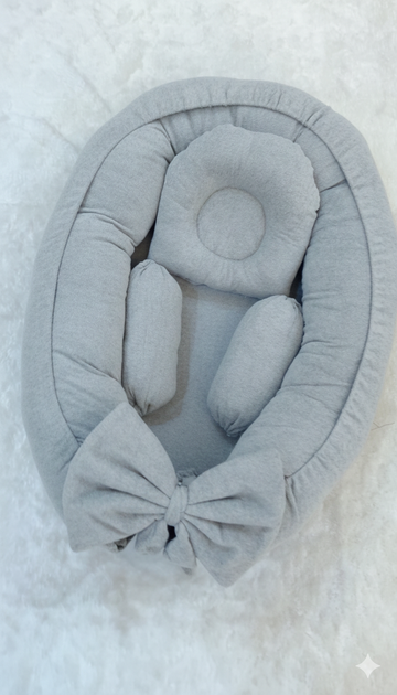 Boucle Snuggle Bed - light grey