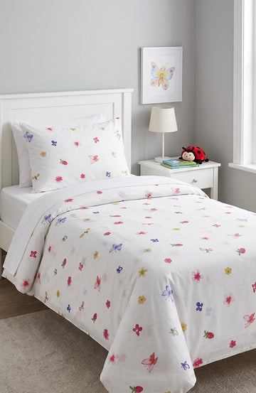 Butterfly and flowers Kids Comforter\Duvet Set