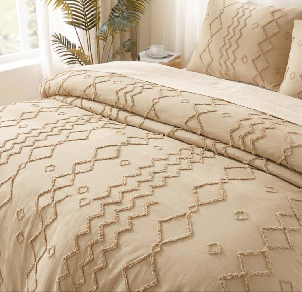 Beige Boho Tufted Set