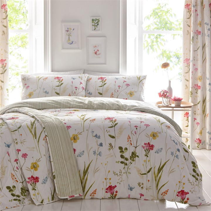 flowers on the bed King Size Duvet Cover Set - Without Filling