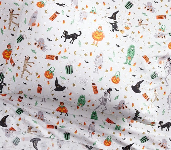 Halloween  Kids cotton Glow In Dark Bedsheet