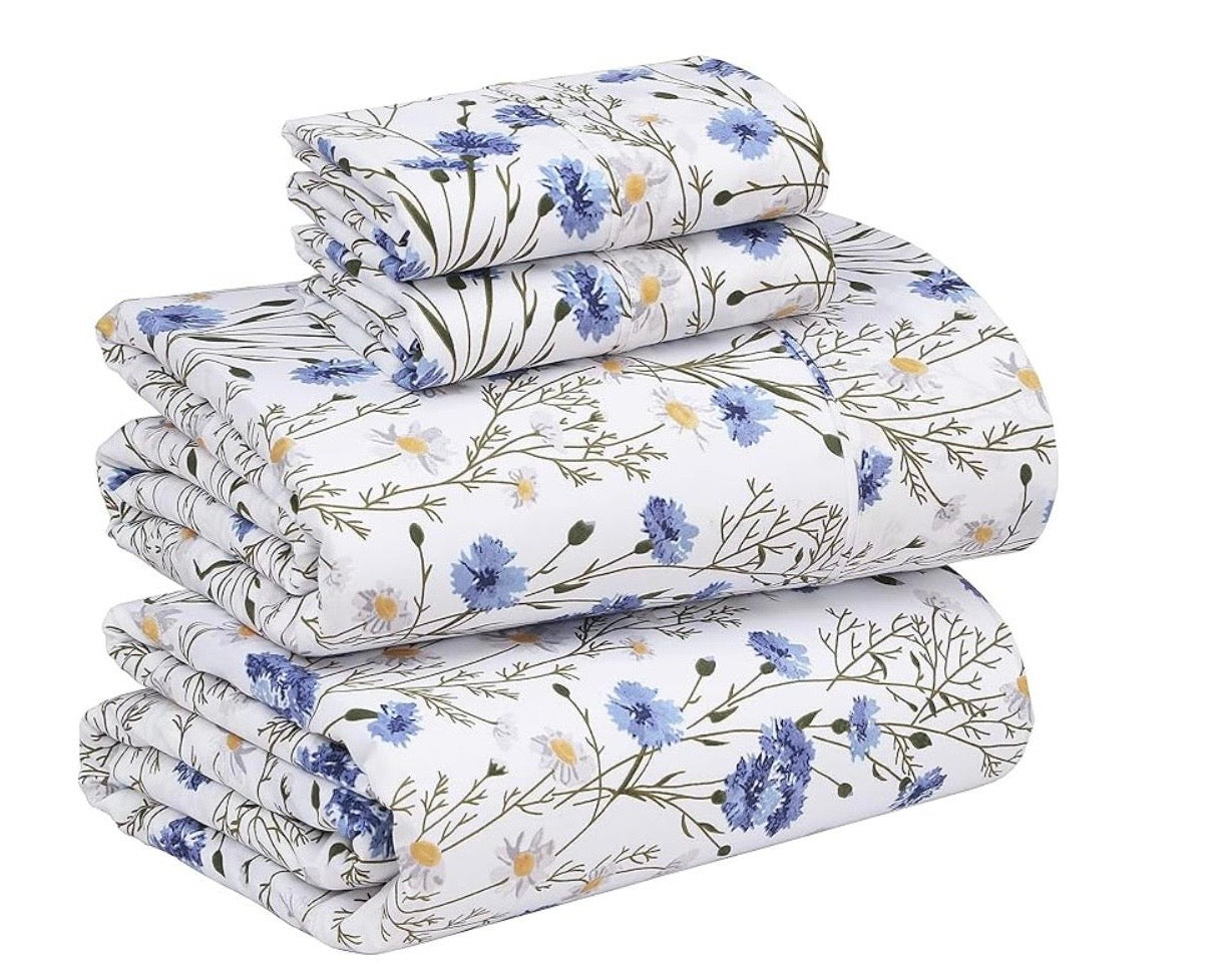 Tangled Flowers Cotton Sateen Set