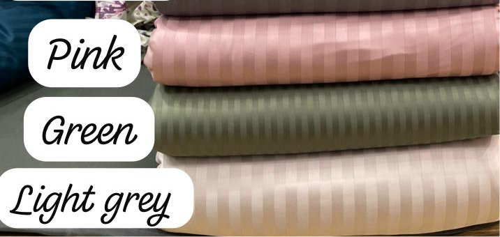 Striped Self Cotton Sateen Set