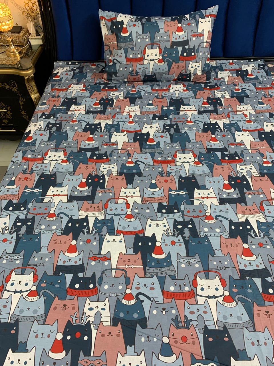 Cat Kids cotton Bedsheet