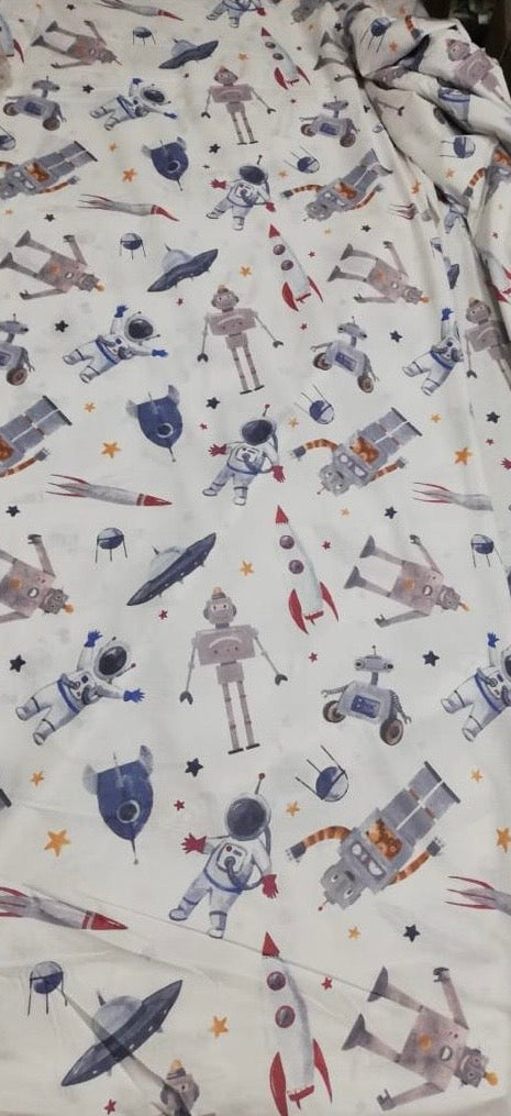 Robots Kids cotton Bedsheet