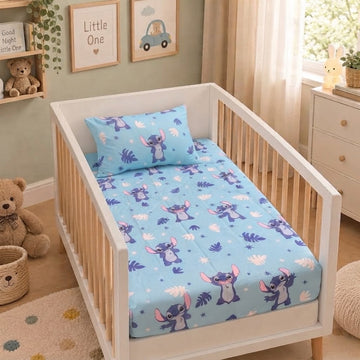 Stitch cotton crib sheet