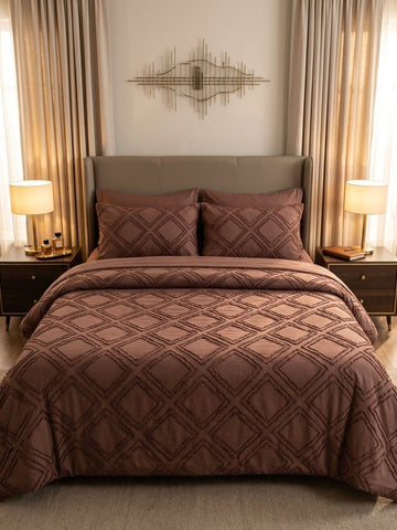 Brown Boho Tufted Set