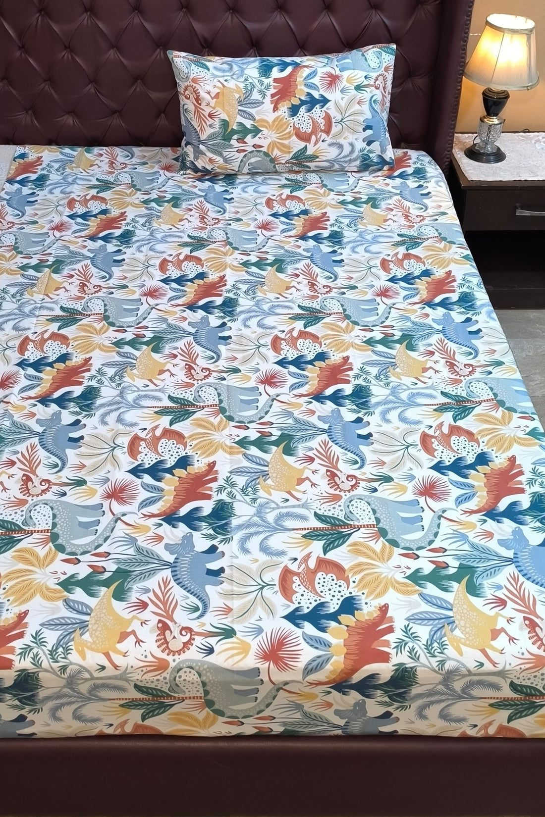 Dino Kids Cotton  Bedsheet