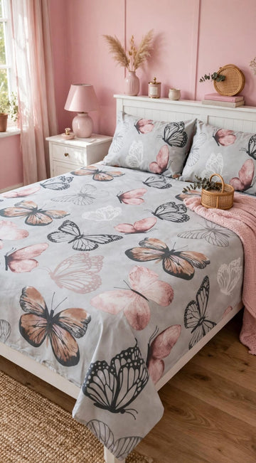 Butterfly cotton Bedsheet