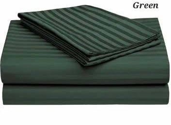 Green striped Cotton Sateen Set