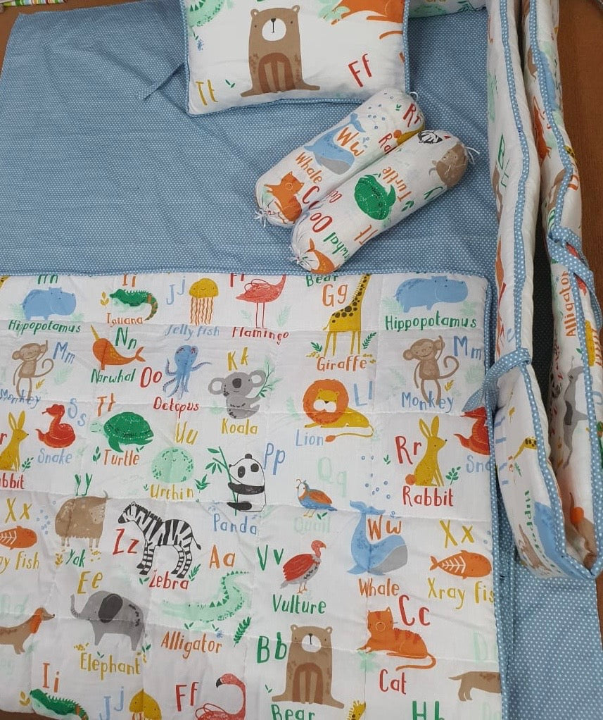 Letter Animals Cot Bedding Set