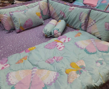 Butterflies Cot Bedding Set