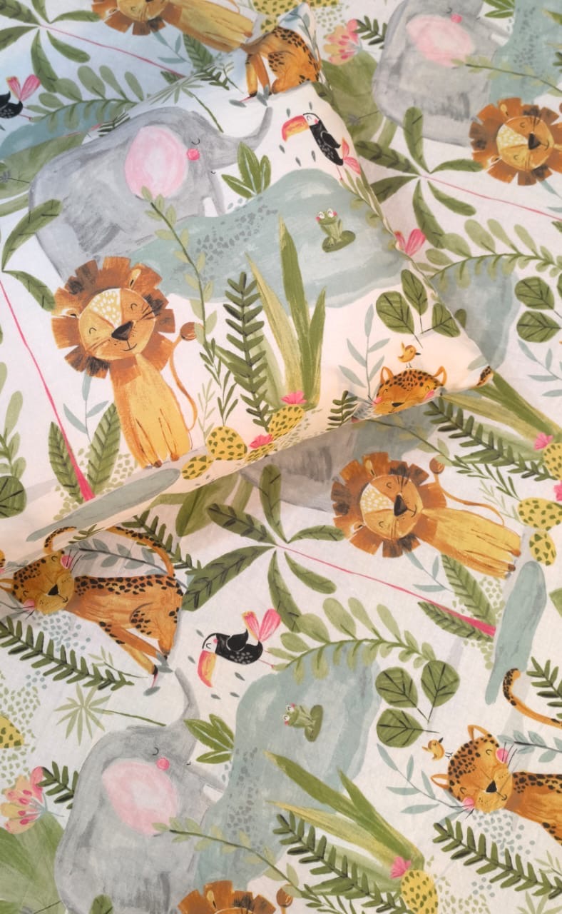 Lion  Kids cotton Percale Bedsheet