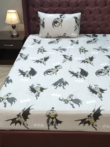 Batman Kids cotton Glow In Dark Bedsheet