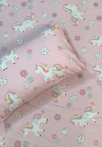 Unicorn Kids Cotton  Bedsheet
