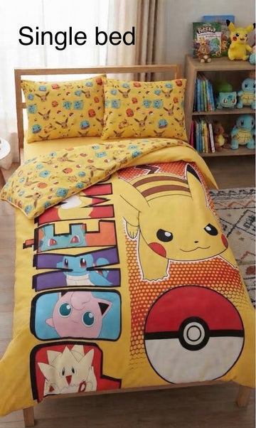 Pokemon reversable Kids Comforter\Duvet Set