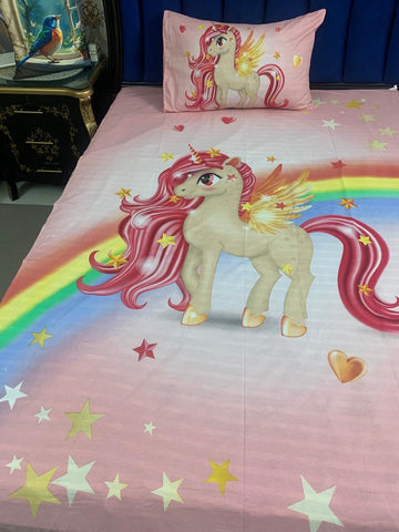 Unicorn Kids Cotton  Bedsheet