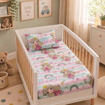 Doll cotton crib sheet