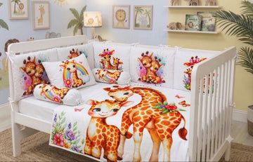Velveti giraffe Cot Bedding Set