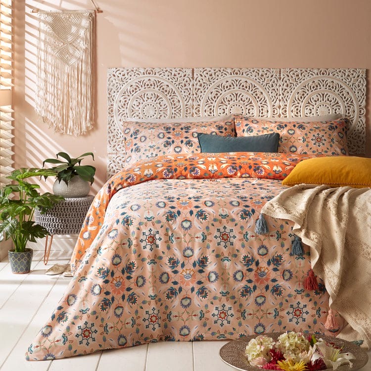 Folk Flora Dunelm King Size Comforter Set - With Filling