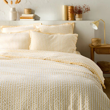 Yellow Cotton seersucker Set