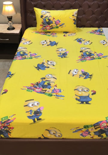Minnion Kids Cotton  Bedsheet