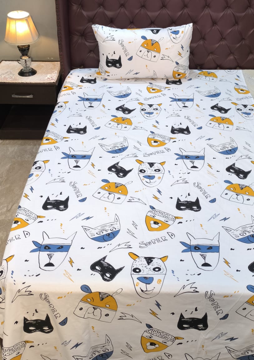 Super D  Kids Cotton  Bedsheet