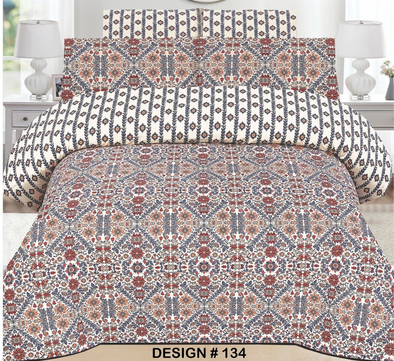 N-1 reversible King Size Comforter Set - With Filling