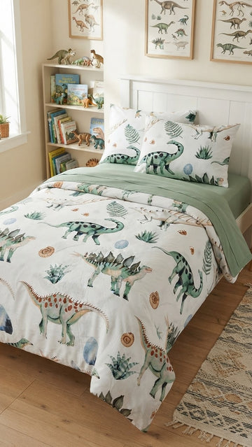 Dino Kids Cotton  Bedsheet