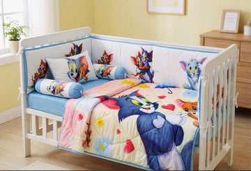 Velveti tom & jerry Cot Bedding Set